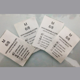 Etiqueta estampada de Instrucciones de Lavado